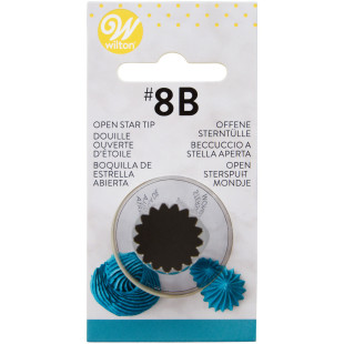 Douille en inox : cannelée étoile 15 mm  8B - Wilton