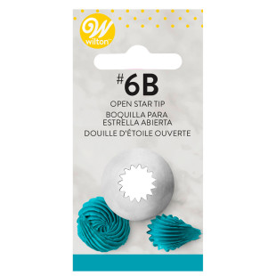Douille en inox : cannelée étoile  6B - Wilton