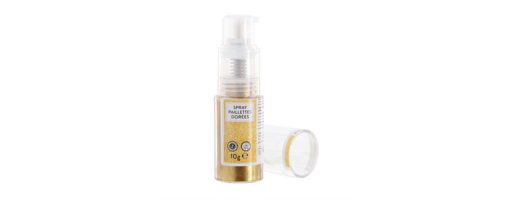 Spray paillettes alimentaires dorées 10 gr