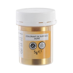 Colorant alimentaire de surface en poudre doré 5 gr