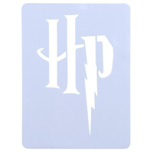 Pochoir en thermoplastique logo Harry Potter 10.4 x 14 cm - 