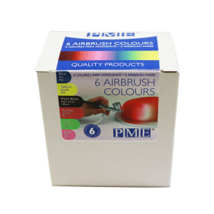 Set de 6 colorants alimentaires liquides pour aérographe : b Set de 6 colorants alimentaires liquides pour aérographe : b