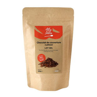 Chocolat au lait à pâtisser 35% 250 gr - Alice Délice