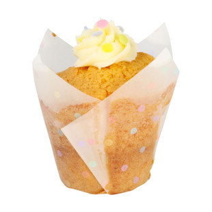 24 caissettes pour muffins et cupcakes décor pois