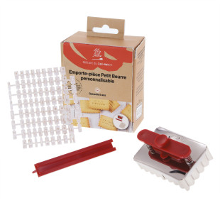 Emporte-pièce Petit Beurre message personnalisé 12.5 cm - Al