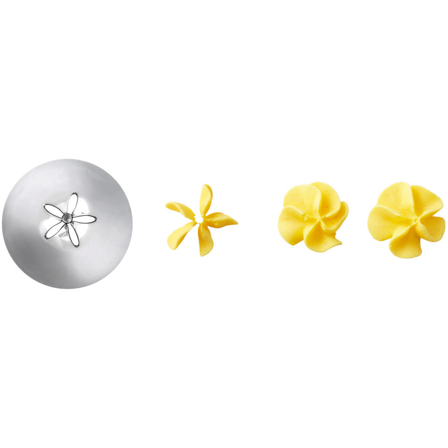 Douille en inox : fleur 4 mm  224 - Wilton