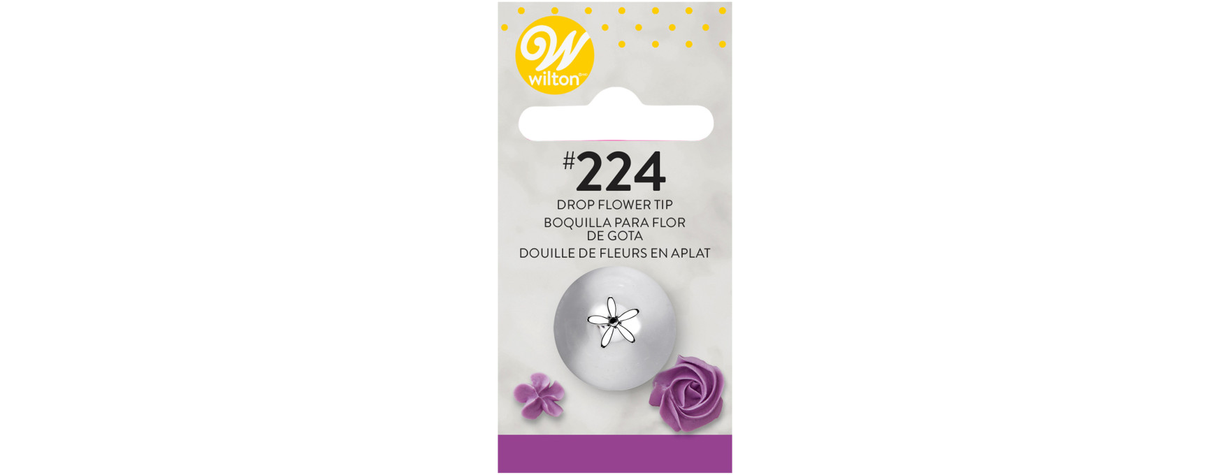 Douille en inox : fleur 4 mm  224 - Wilton