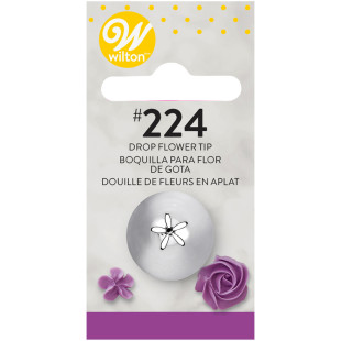 Douille en inox : fleur 4 mm  224 - Wilton