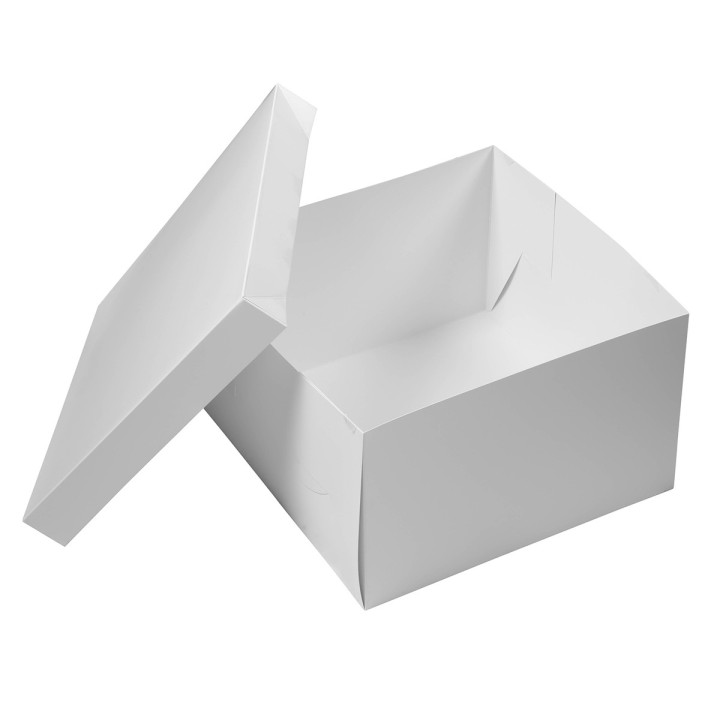 Boîte à gâteaux blanche 35.5 x 35.5 x 22.8 cm