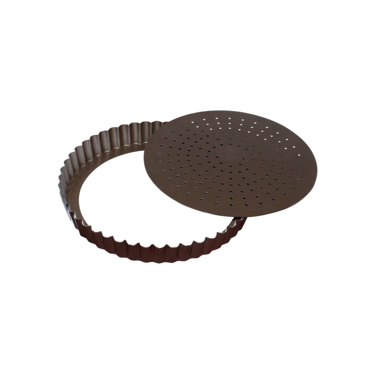 Moule à tarte avec fond amovible en métal anti-adhérent 20cm