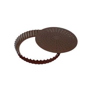 Moule à tarte avec fond amovible en métal anti-adhérent 20cm