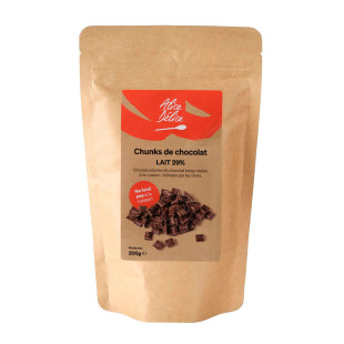 Pépites chunks chocolat au lait 200 gr - Alice Délice
