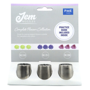 Set de douilles en inox complete flowers collection : fleurs