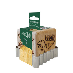 Tampon en bois pour biscuit et emporte pièce thème dinosaure Tampon en bois pour biscuit et emporte pièce thème dinosaure