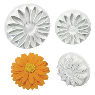 3 emporte-pièces éjecteurs en plastique marguerites 4.5, 5.6