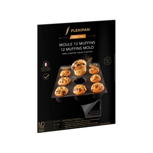 Moule en silicone et tricot de verre 12 muffins 39.5 x 29.5 