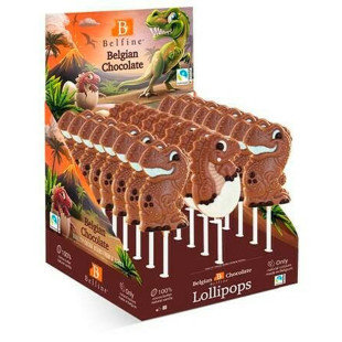 Sucette au chocolat au lait Dinosaure 25 gr - Belfine