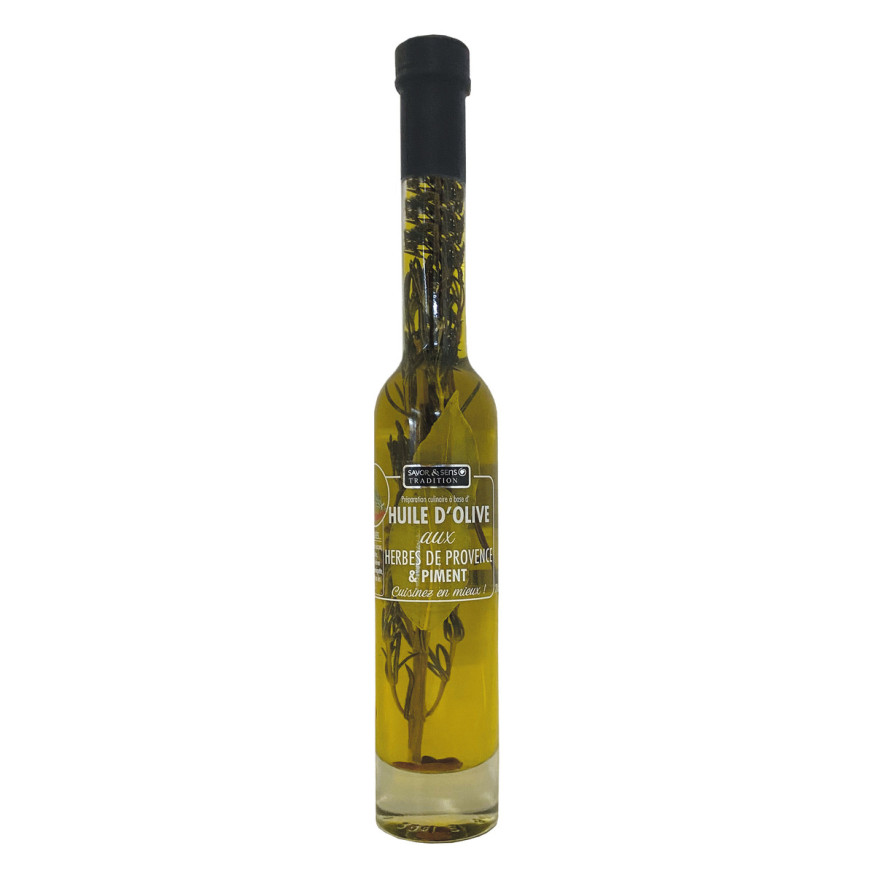 Huile d'olive aux herbes de Provence et piment 20cl - Savor 