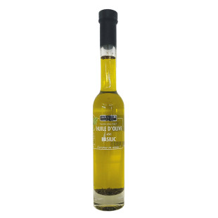Huile d'olive aromatisée au basilic 20cl - Savor et Sens