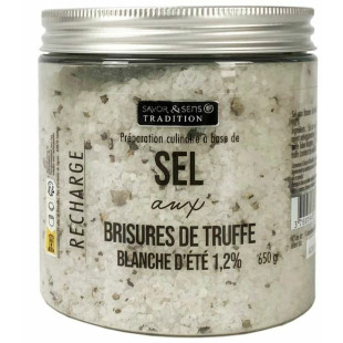 Sel aux brisures de truffe d'été 650g - Savor et Sens Sel aux brisures de truffe d'été 650g - Savor et Sens
