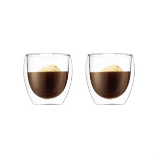 Set de 2 verres double paroi en verre Pavina 250 ml - Bodum