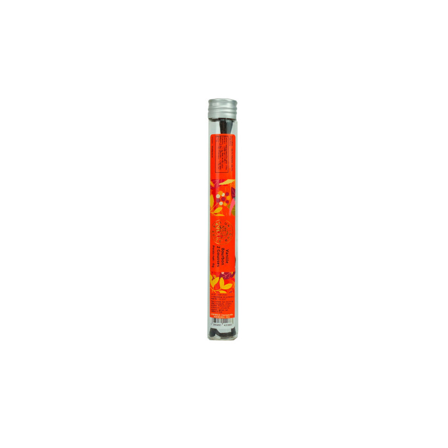 Tube de 2 gousses de vanille Bourbon 6 gr - Un jour une épic