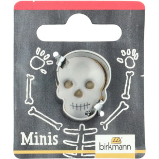 Mini emporte-pièce en inox Halloween : tête de mort 2.5 cm Mini emporte-pièce en inox Halloween : tête de mort 2.5 cm
