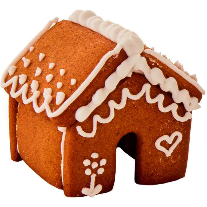 Mini emporte-pièce en inox Noël : maison de pain d´épices 2.
