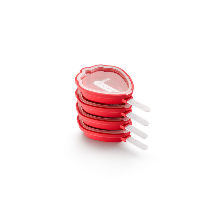 4 moules à glace en silicone en forme de fraise 95 ml - Léku