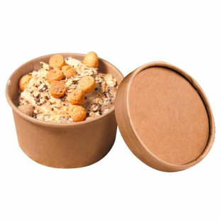 8 pots à glace en kraft avec couvercle 125 ml - Patisdecor 8 pots à glace en kraft avec couvercle 125 ml - Patisdecor