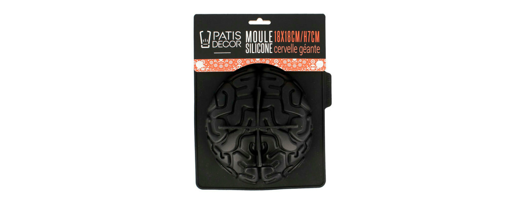 Moule en silicone cervelle d´Halloween 18 x 7 cm - Patisdeco