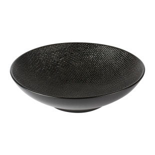 Assiette calotte 19cm en grès Vésuvio noir - Table passion Assiette calotte 19cm en grès Vésuvio noir - Table passion