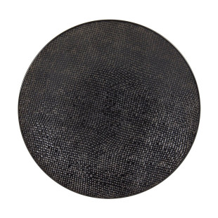 Assiette à dessert 21cm en grès Vésuvio noir - Table passion Assiette à dessert 21cm en grès Vésuvio noir - Table passion