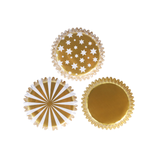 100 caissettes pour muffins et cupcakes de Noël doré et arge 100 caissettes pour muffins et cupcakes de Noël doré et arge
