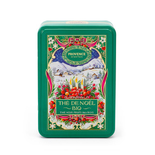 Coffret thé de Noël bio : 24 sachets fruits des bois 43.2 gr