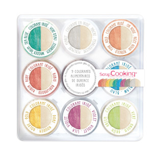 Set de colorants de surface en poudre irisés 9 x 1.5 gr - Sc