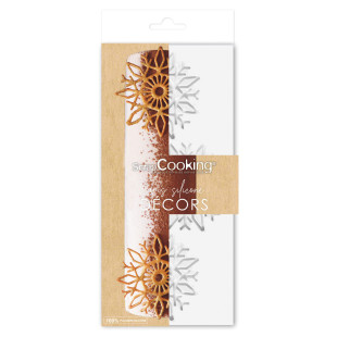 Tapis 3D en silicone pour décors Noël : flocon 18 x 28.3 cm