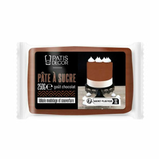 Pâte à sucre goût chocolat : marron 250 gr - Patisdecor