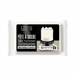 Pâte à sucre goût vanille : blanche 250 gr - Patisdecor Pâte à sucre goût vanille : blanche 250 gr - Patisdecor