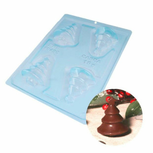 Moule à chocolat de Noël 3D facile à utiliser : sapins de Noël Moule à chocolat de Noël 3D facile à utiliser : sapins de Noël
