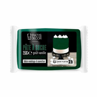 Pâte à sucre goût vanille : vert foncé 250 gr - Patisdecor