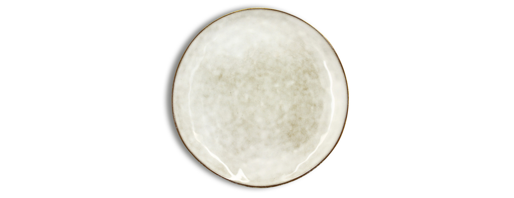 Assiette plate 27,5 cm Boral en grès beige - Ogo living
