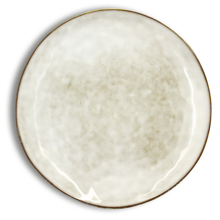 Assiette plate 27,5 cm Boral en grès beige - Ogo living