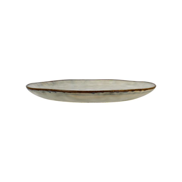 Assiette dessert 20 cm Boral en grès beige - Ogo living