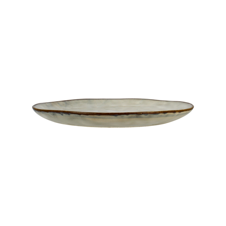 Assiette dessert 20 cm Boral en grès beige - Ogo living