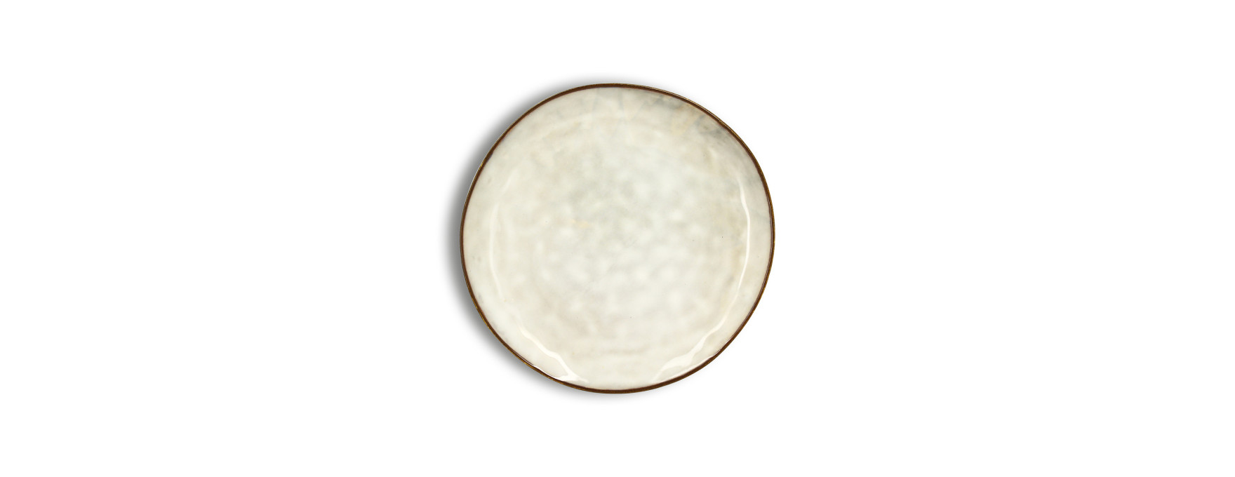 Assiette dessert 20 cm Boral en grès beige - Ogo living