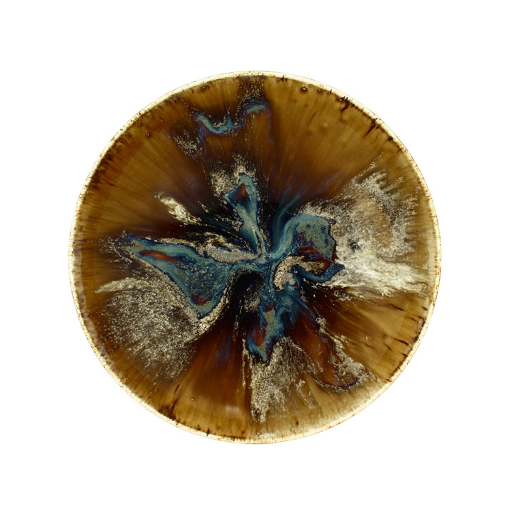 Assiette calotte 21 cm en porcelaine marron Volcano - Novast