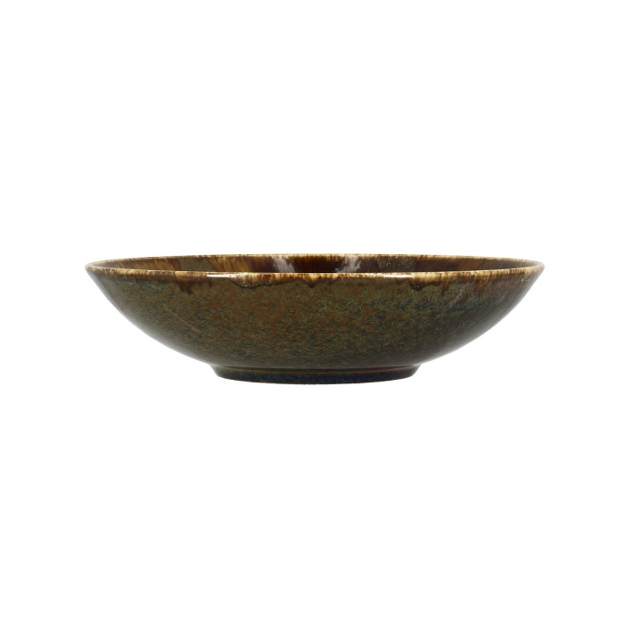 Assiette calotte 21 cm en porcelaine marron Volcano - Novast