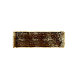 Plat 29 cm rectangulaire en porcelaine marron Volcano - Nova Plat 29 cm rectangulaire en porcelaine marron Volcano - Nova