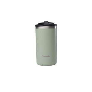 Travel mug isotherme inox vert tilleul - 350ml - Qwetch Travel mug isotherme inox vert tilleul - 350ml - Qwetch
